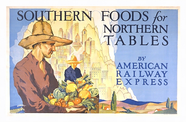Постер Southern foods for northern tables by American Railway Express с типом исполнения На холсте в раме в багетной раме 221-03