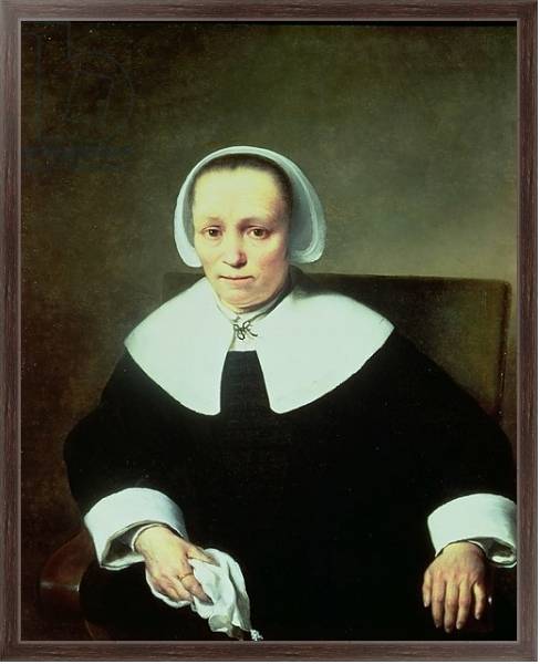 Постер Portrait of a Lady with White Collar and Cuffs с типом исполнения На холсте в раме в багетной раме 221-02