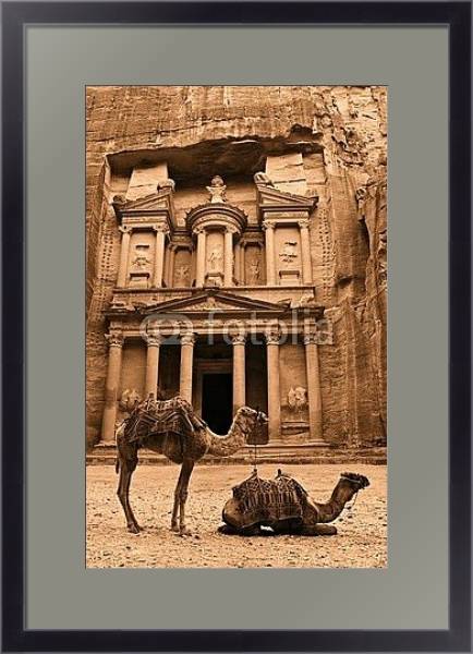 Постер Древний город Петра, Иордания с типом исполнения Под стеклом в багетной раме 221-01