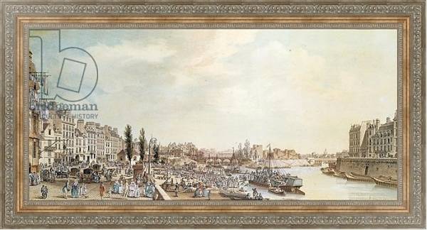 Постер View of the Port Saint-Paul, Paris, 1782 с типом исполнения На холсте в раме в багетной раме 484.M48.310