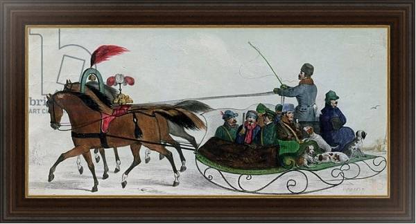 Постер Horse Drawn Sleigh 3 с типом исполнения На холсте в раме в багетной раме 1.023.151