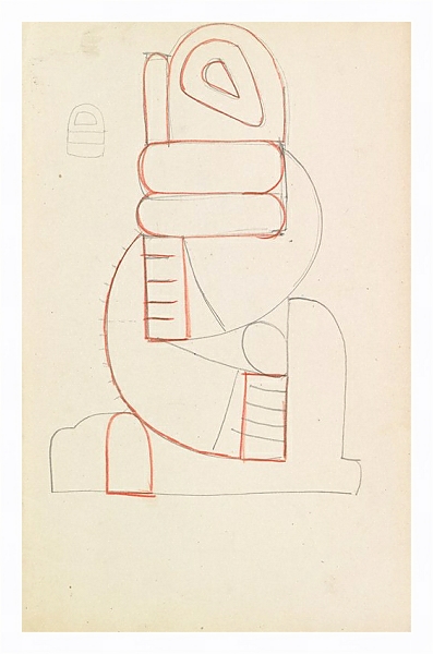 Постер Abstract Figure Study с типом исполнения На холсте в раме в багетной раме 221-03