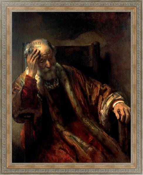 Постер An Old Man in an Armchair с типом исполнения На холсте в раме в багетной раме 484.M48.310