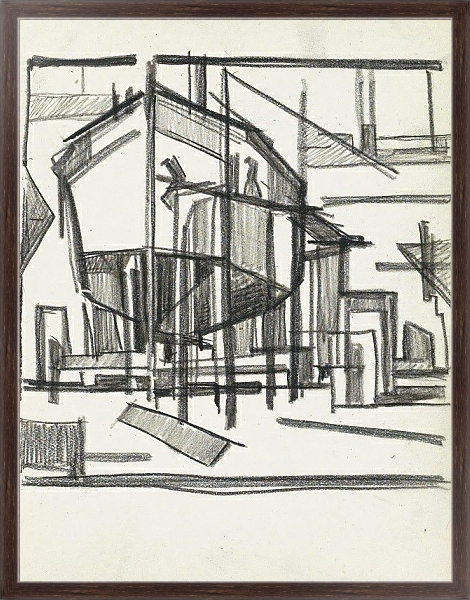 Постер Schip op een werfhelling с типом исполнения На холсте в раме в багетной раме 221-02