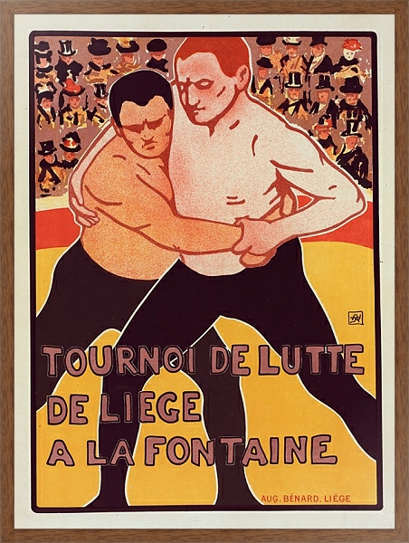 Постер Tournoi de Lutte с типом исполнения На холсте в раме в багетной раме 1727.4310