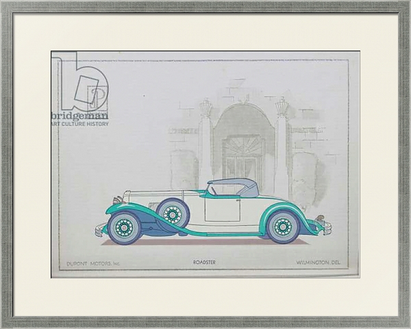 Постер DuPont Motor Cars: Roadster, 1921 с типом исполнения Под стеклом в багетной раме 1727.2510