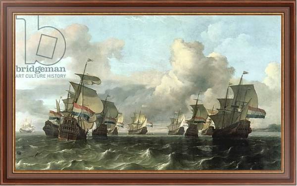 Постер The Dutch Fleet of the India Company, 1675 с типом исполнения На холсте в раме в багетной раме 35-M719P-83
