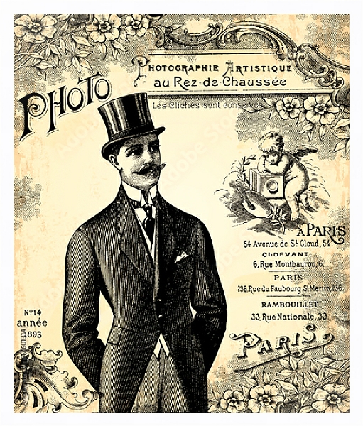 Постер Жених 1900 с типом исполнения На холсте в раме в багетной раме 221-03