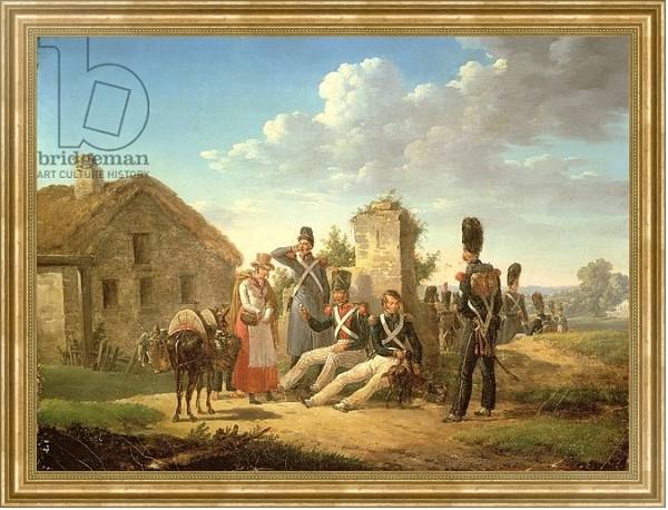 Постер Landscape with Soldiers с типом исполнения На холсте в раме в багетной раме NA033.1.051