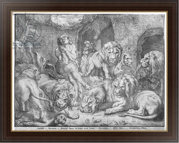 Постер Daniel in the lions' den 1 с типом исполнения На холсте в раме в багетной раме 1.023.151