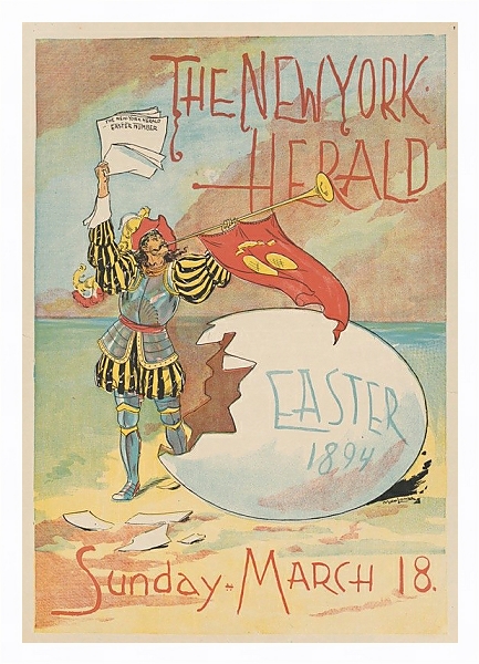 Постер The New York Herald, Easter 1894. Sunday – March 18 с типом исполнения На холсте в раме в багетной раме 221-03