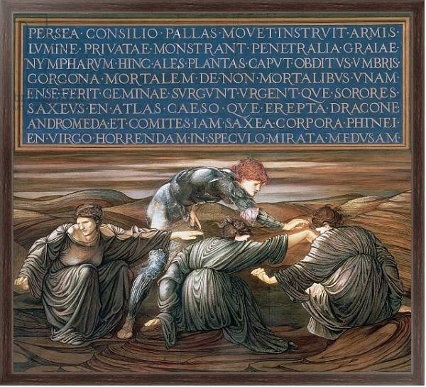 Постер Perseus and the Graiae, 1877 с типом исполнения На холсте в раме в багетной раме 221-02