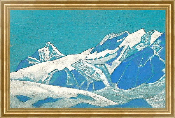 Постер Гималаи. Этюд 7 с типом исполнения На холсте в раме в багетной раме NA033.1.051