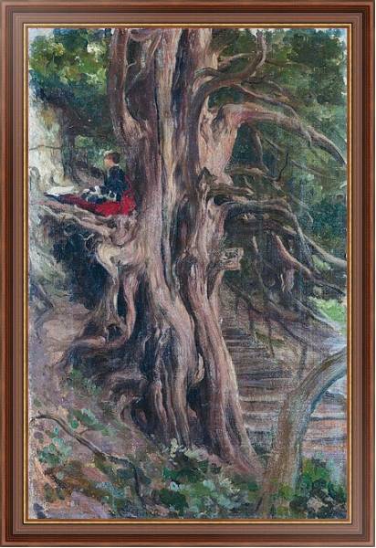 Постер Деревья в кливдене с типом исполнения На холсте в раме в багетной раме 35-M719P-83