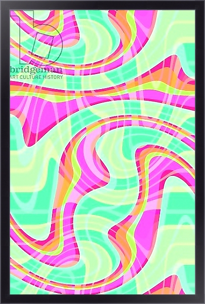 Постер Crazy Waves с типом исполнения На холсте в раме в багетной раме 221-01