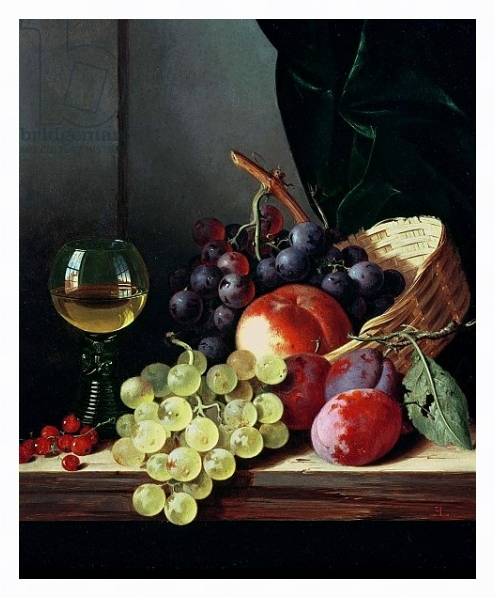 Постер Grapes and plums 1 с типом исполнения На холсте в раме в багетной раме 221-03