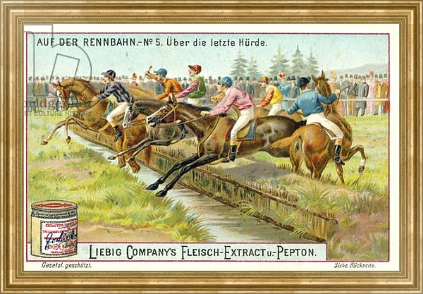 Постер At the racecourse: over the last fence с типом исполнения На холсте в раме в багетной раме NA033.1.051
