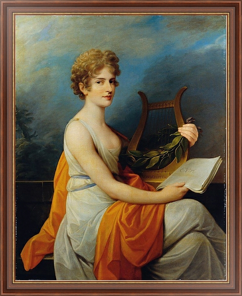 Постер The court opera singer Theresia Saal as ‘Eva’ in Joseph Haydn’s ‘Creation’ с типом исполнения На холсте в раме в багетной раме 35-M719P-83