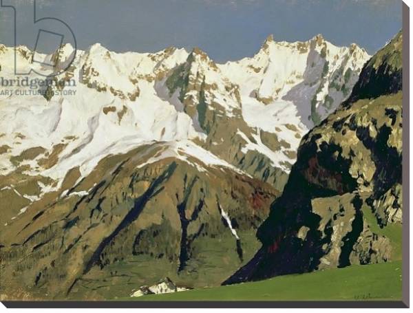 Постер Mont Blanc Mountains, 1897 с типом исполнения На холсте без рамы