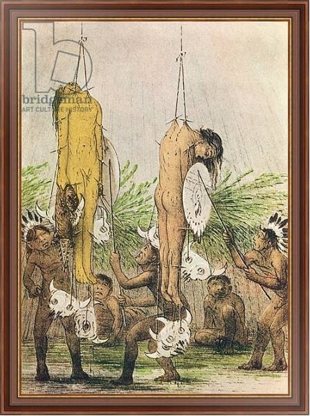 Постер Mandan Indian initiation ceremony, 1871 с типом исполнения На холсте в раме в багетной раме 35-M719P-83