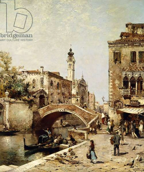 Постер Santa Catarina Canal, Venice, с типом исполнения На холсте без рамы