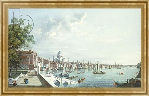 Постер The Thames from Somerset House, Looking Downstream с типом исполнения На холсте в раме в багетной раме NA033.1.051