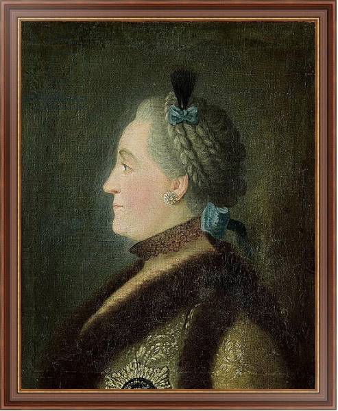 Постер Portrait of Catherine II of Russia, after a painting by Dimitri Gregorievich Levitsky с типом исполнения На холсте в раме в багетной раме 35-M719P-83