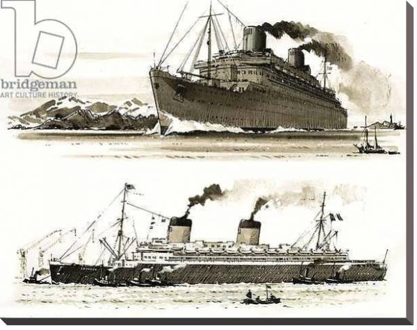 Постер Great Steamers: Pioneers of Progress с типом исполнения На холсте без рамы