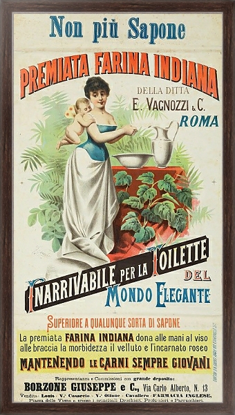 Постер Inarrivabile Per La Toilette Del Mondo Elegante с типом исполнения На холсте в раме в багетной раме 221-02