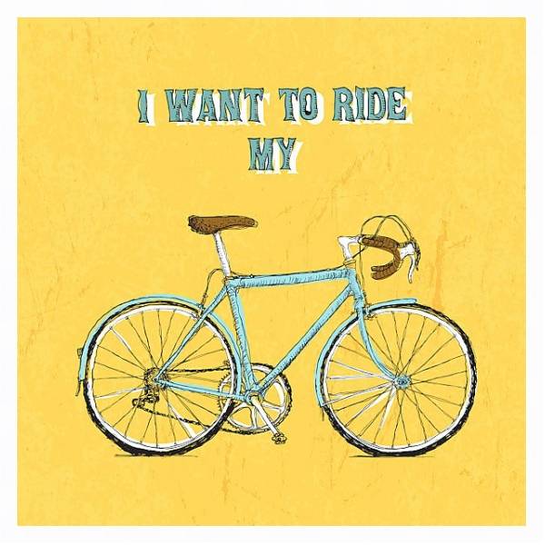 Постер Велосипед 2 с типом исполнения На холсте в раме в багетной раме 221-03
