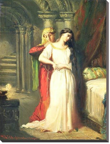 Постер Desdemona Retiring to her Bed, 1849 с типом исполнения На холсте без рамы