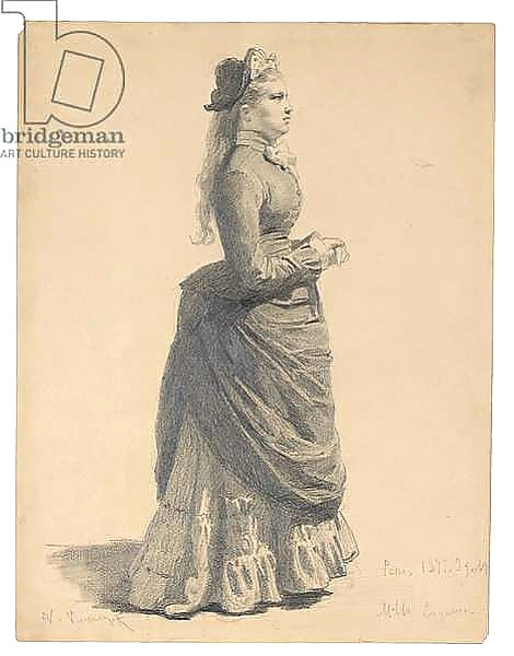 Постер Mademoiselle Eugénie, 1877 с типом исполнения На холсте без рамы
