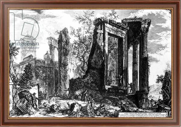 Постер The Temple of Sibyl, Tivoli, from the 'Views of Rome' series, c.1760 с типом исполнения На холсте в раме в багетной раме 35-M719P-83