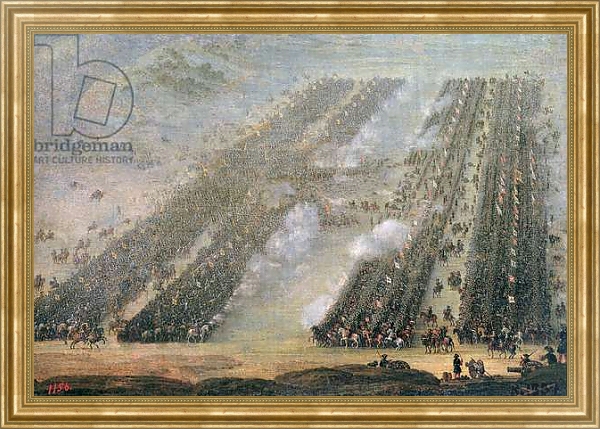 Постер The Battle of Poltava, 1750 1 с типом исполнения На холсте в раме в багетной раме NA033.1.051