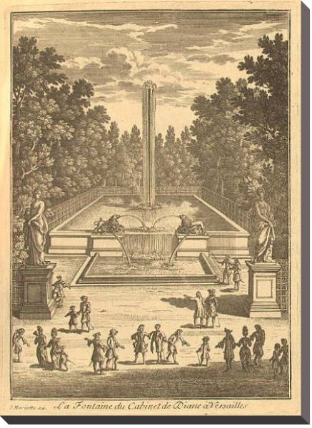 Постер Вид на фонтан Дианы в Версале с типом исполнения На холсте без рамы