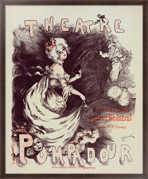 Постер Théâtre Pompadour с типом исполнения На холсте в раме в багетной раме 221-02