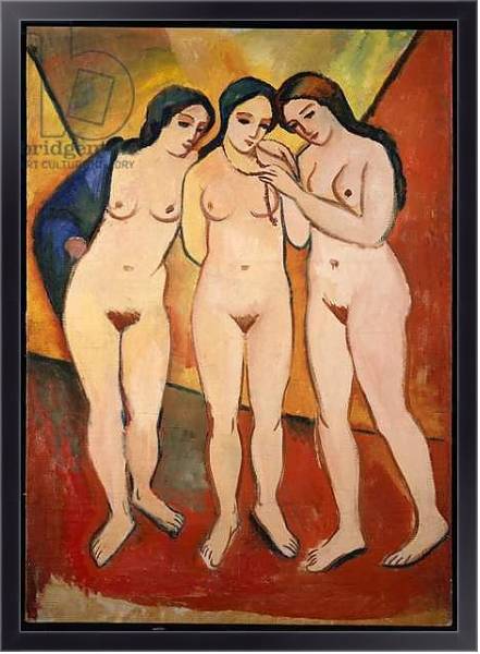 Постер Three Nude Women, 1912 с типом исполнения На холсте в раме в багетной раме 221-01
