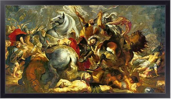 Постер Победа и смерть в битве консула Декия Муса с типом исполнения На холсте в раме в багетной раме 221-01