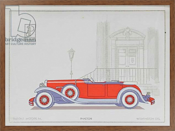 Постер DuPont Motor Cars: Phaeton, 1921 с типом исполнения На холсте в раме в багетной раме 1727.4310