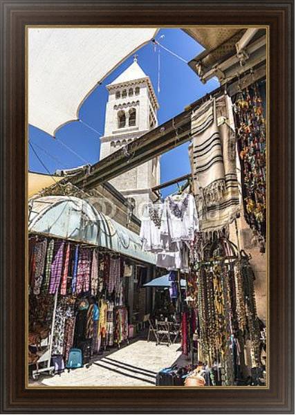 Постер Старый город и базар в Иерусалиме с типом исполнения На холсте в раме в багетной раме 1.023.151