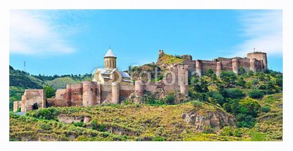 Постер Грузия, Тбилиси. Древняя крепость Нарикала с типом исполнения На холсте в раме в багетной раме 221-03