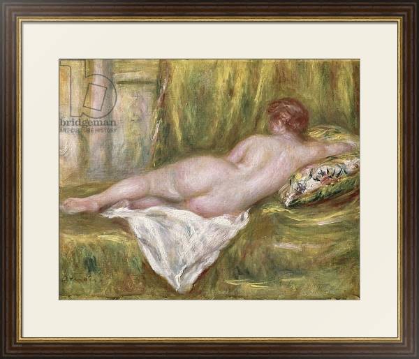 Постер Reclining Nude from the Back, Rest after the Bath, c.1909 с типом исполнения Под стеклом в багетной раме 1.023.036