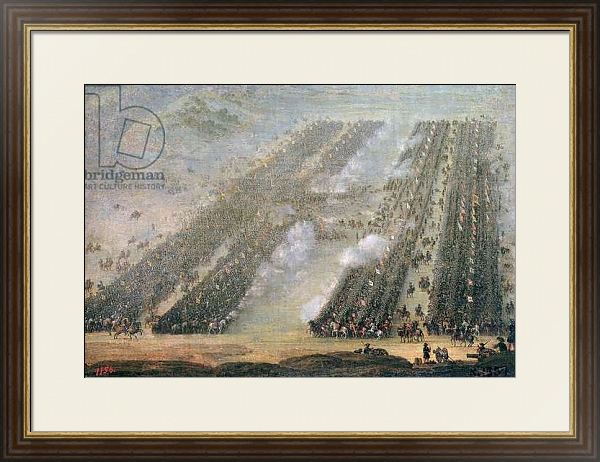 Постер The Battle of Poltava, 1750 1 с типом исполнения Под стеклом в багетной раме 1.023.036