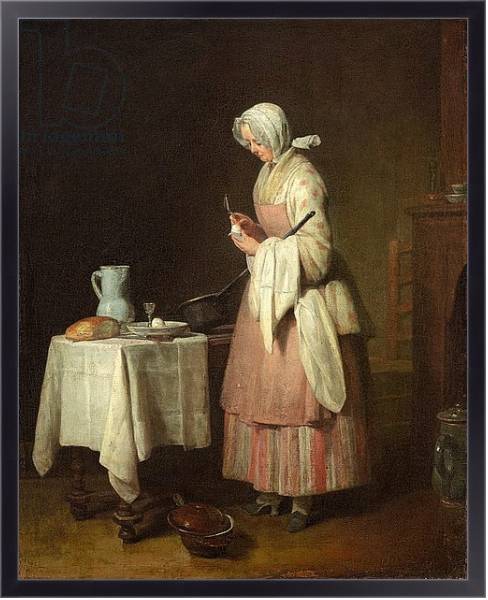 Постер The Attentive Nurse, 1747 с типом исполнения На холсте в раме в багетной раме 221-01
