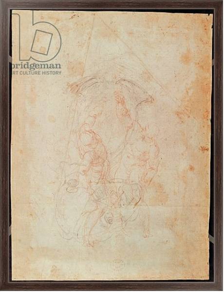 Постер Study of two male figures с типом исполнения На холсте в раме в багетной раме 221-02