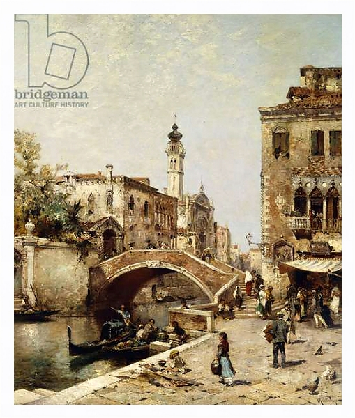 Постер Santa Catarina Canal, Venice, с типом исполнения На холсте в раме в багетной раме 221-03