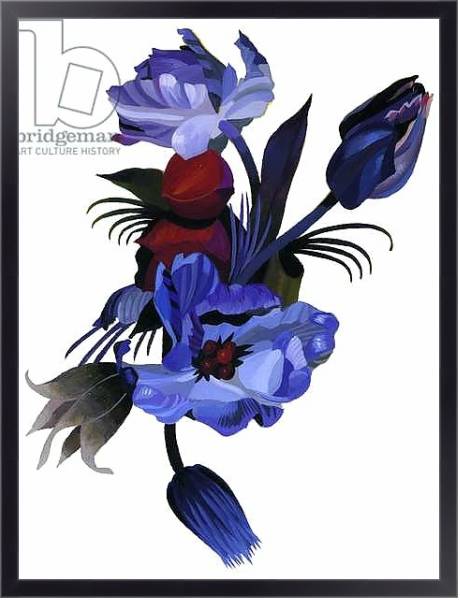 Постер Deep blue tulips. с типом исполнения На холсте в раме в багетной раме 221-01