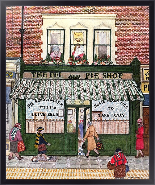 Постер The Eel and Pie Shop с типом исполнения На холсте в раме в багетной раме 221-01