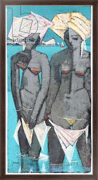 Постер On the beach с типом исполнения На холсте в раме в багетной раме 221-02