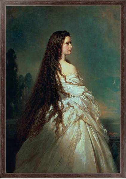 Постер Elizabeth of Bavaria, wife of Emperor Franz Joseph I of Austria с типом исполнения На холсте в раме в багетной раме 221-02